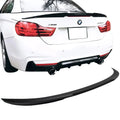 Ikon Motorsports Compatible with 14-20  4-Series F33 F83 Convertible M4 Trunk Spoiler Wing -