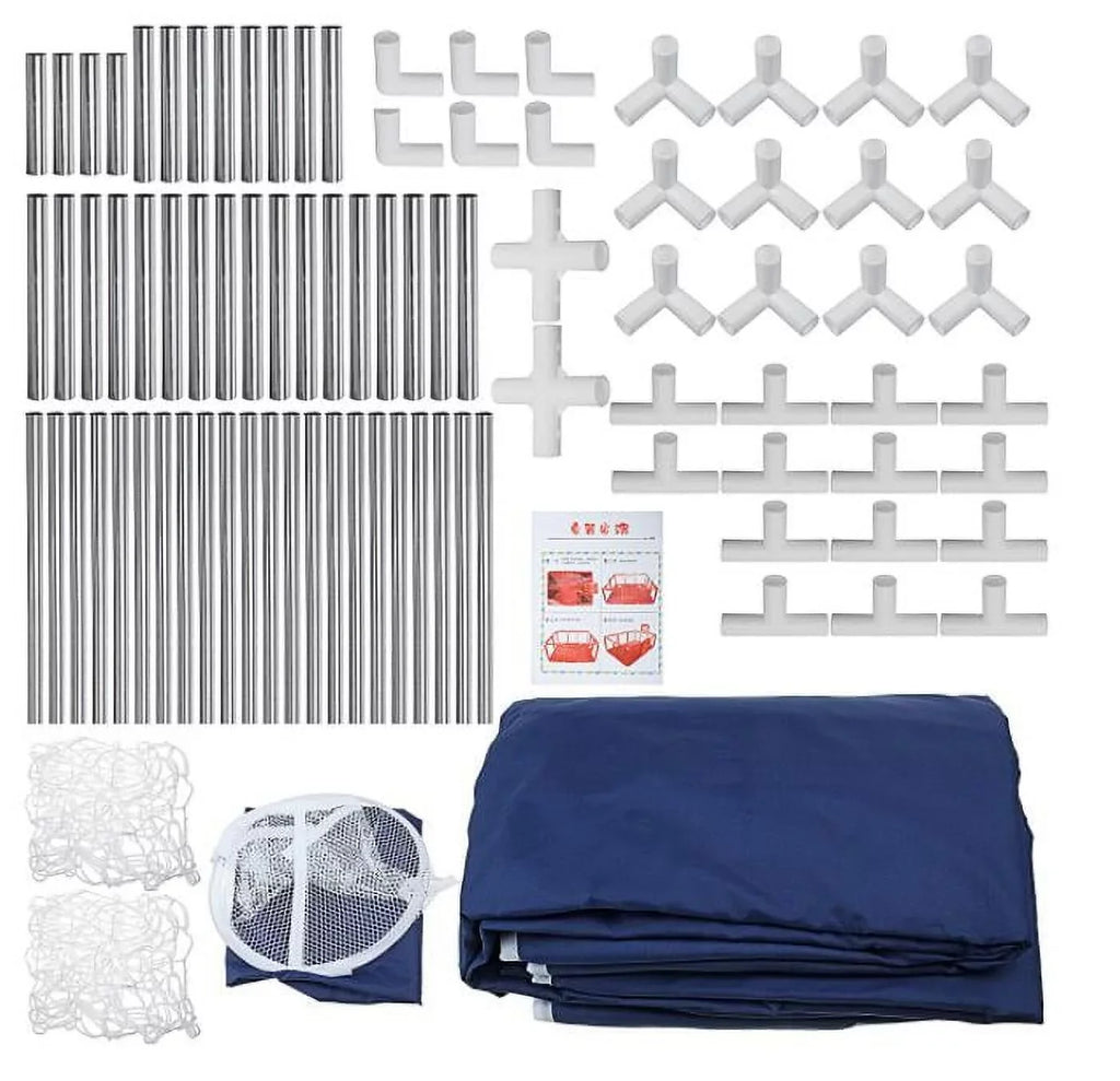 91 Inch Large Kid Baby Playpen Playard With Basketball Hoop,Folding Breathable Mesh Infant Children Play Game Fence for Indoors Outdoors Home