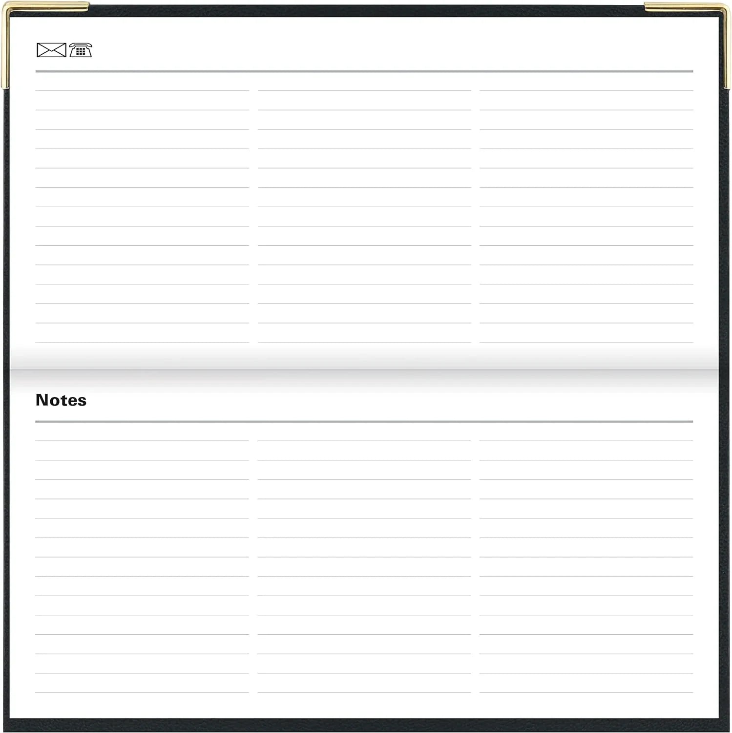 Of London 12S Daily Planner, Day Per Page, Classic Slim Month Per Page, 13 Months Jan 2023 - Jan 2024, Landscape Diary 2023 6 5/8" 3 1/4" (Black)