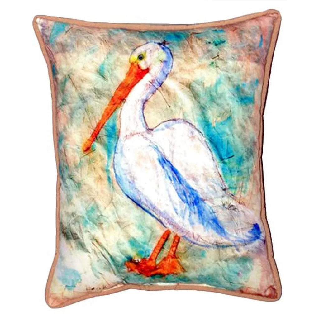 Betsy Drake HJ948 Pelican on Rice Indoor & Outdoor Throw Pillow- 16 x 20 in.