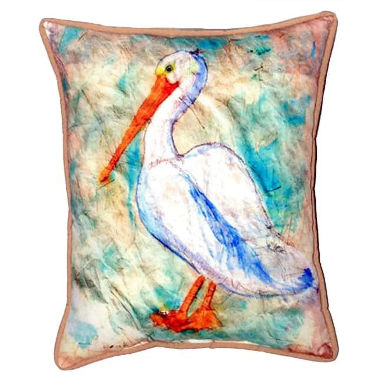 Betsy Drake HJ948 Pelican on Rice Indoor & Outdoor Throw Pillow- 16 x 20 in.