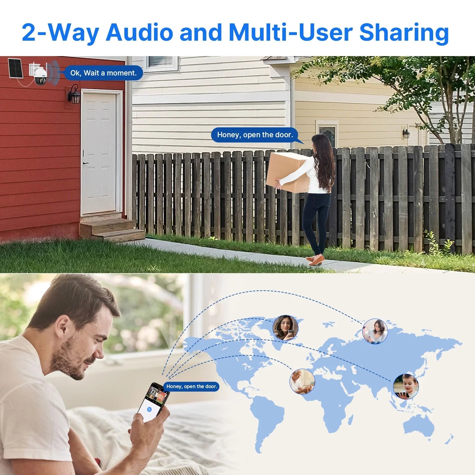 Hiseeu Rechargeable Battery 2K/3MP Solar Wireless Security Camera,360 View Pan/Tilt,8X digital zoom,2-Way Audio,Color Night Vision,Spotlights, Card Slot,Smart  Detection