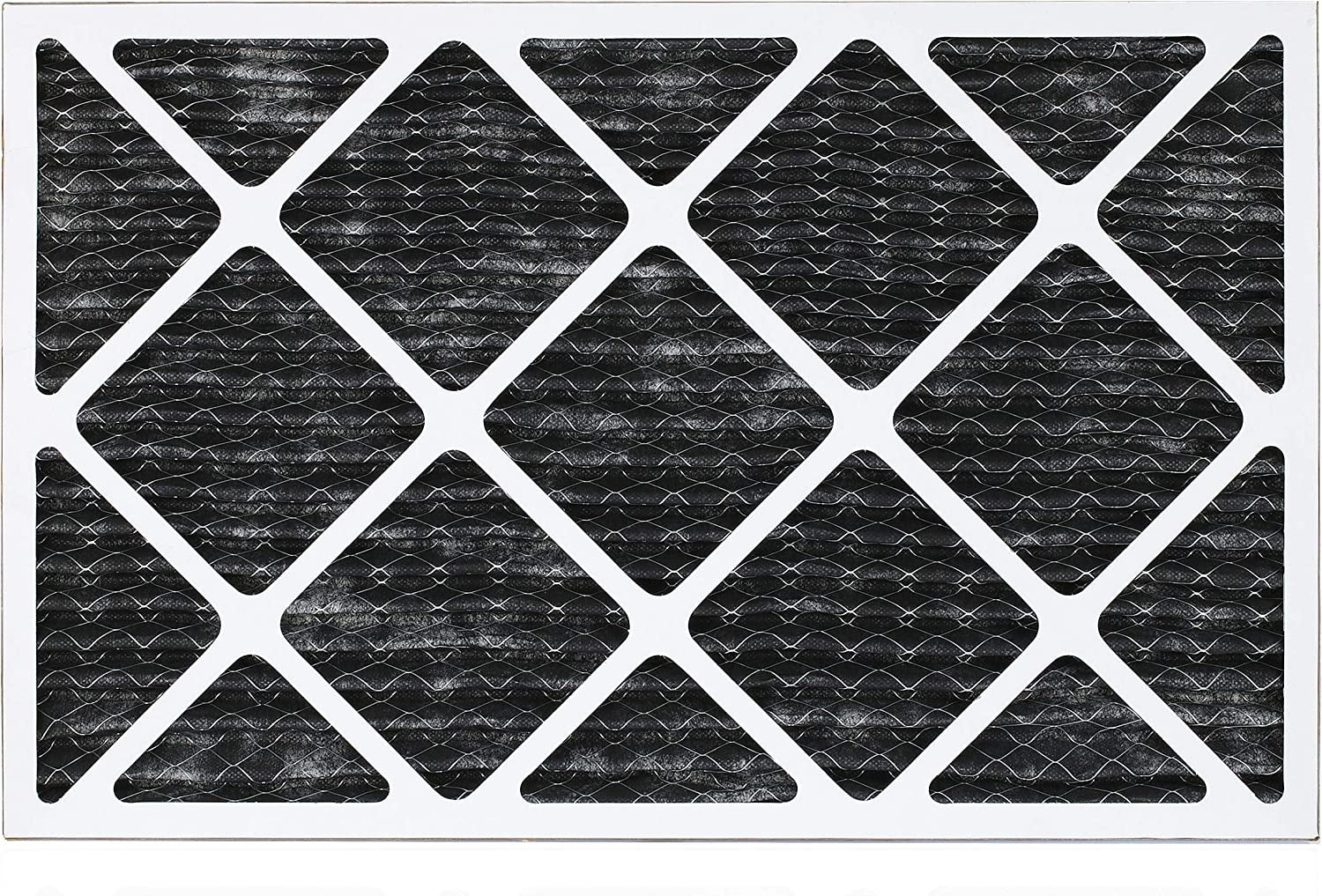 Filterbuy 16x24x1  8 Odor Eliminator Pleated   Furnace Air Filters with Activated Carbon (4-Pack)