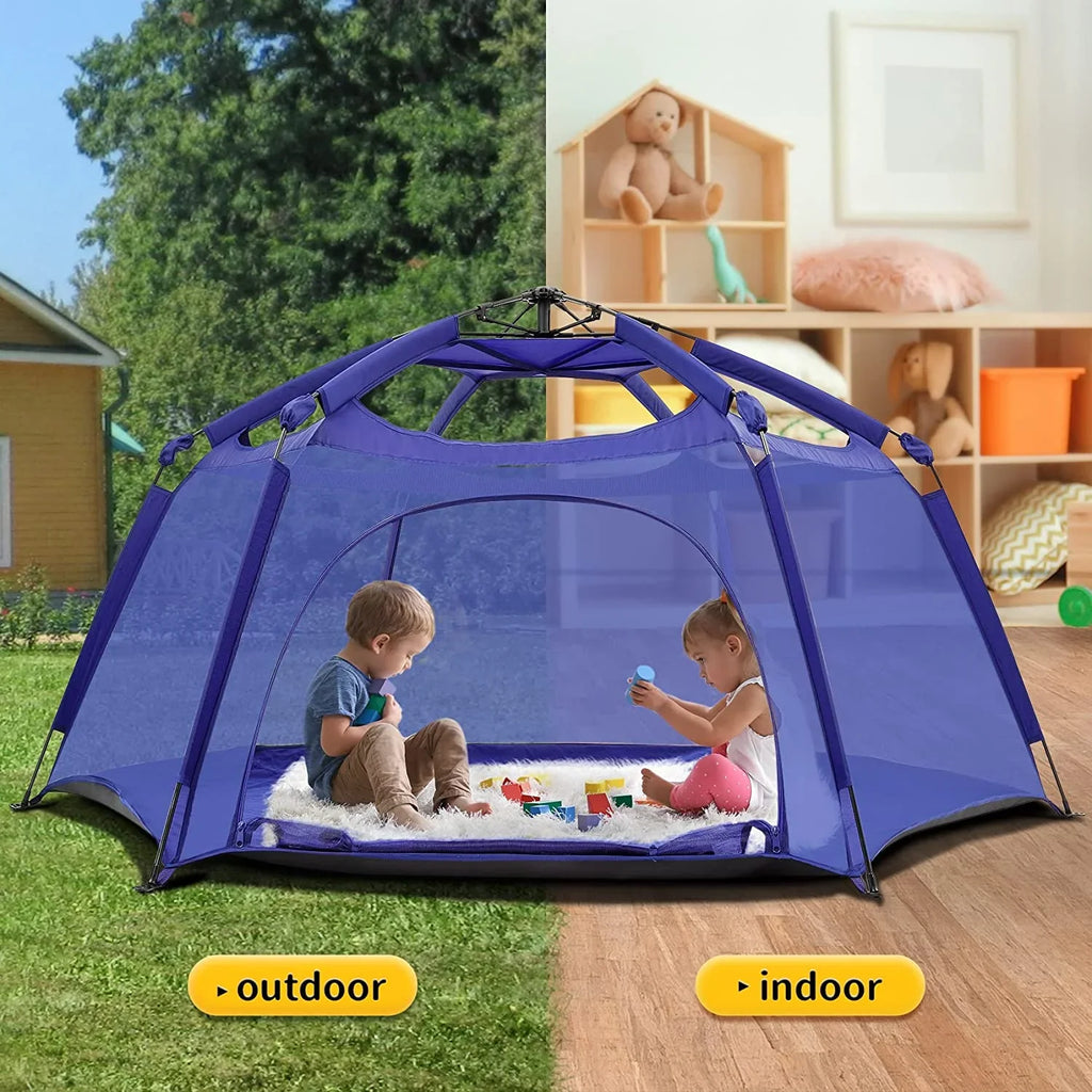 Alvantor Play Portable Playard Foldable Playpen with Canopy for Baby