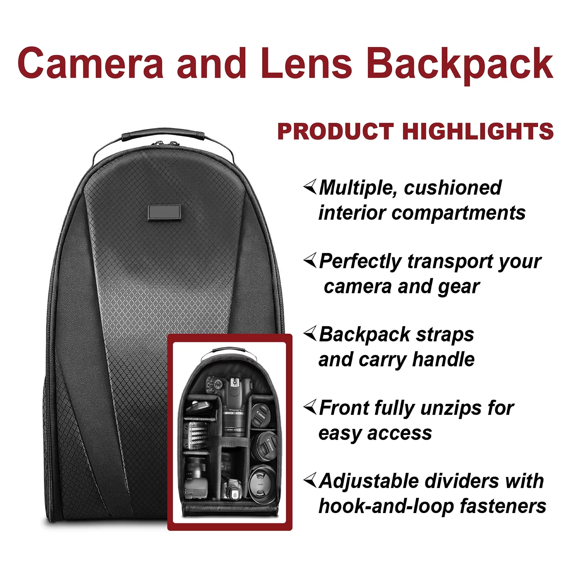 Canon  90D  Camera with 18-55mm, 75-300mm Lens, SanDisk 64GB Card, Backpack, Flash, Tripod and ZeeTech Accessory Bundle