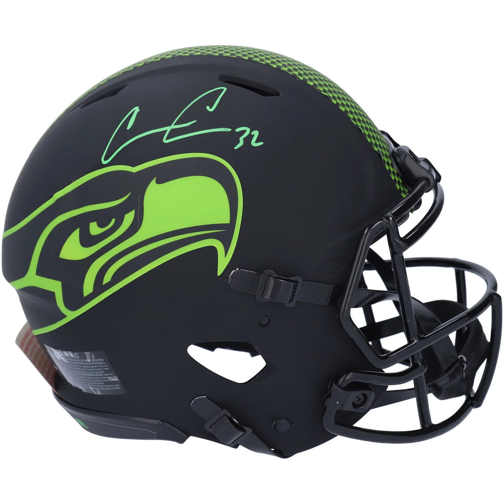 Chris Carson Seattle Seahawks Autographed Riddell Eclipse Alternate Speed Authentic Helmet
