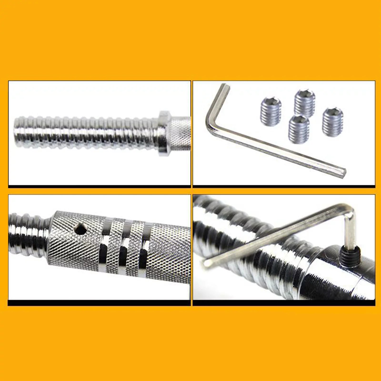 Dumbbell Extension Bar Rod Extender Pole Joiner Coupler for 25~28mm 40cm
