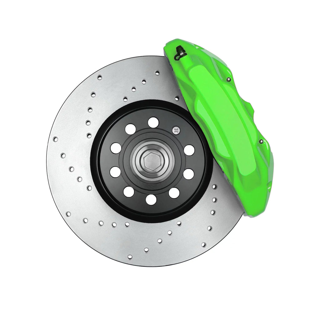 Paints Green Brake Caliper Paint Kit With Omni-Curing Catalyst - 2K Aerosol High Gloss Chemical Resistant and Extremely Durable Against Color Fade and Brake Fluid
