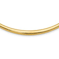 14k Polished 3/6mm Graduated Omega Necklace QODG6-16