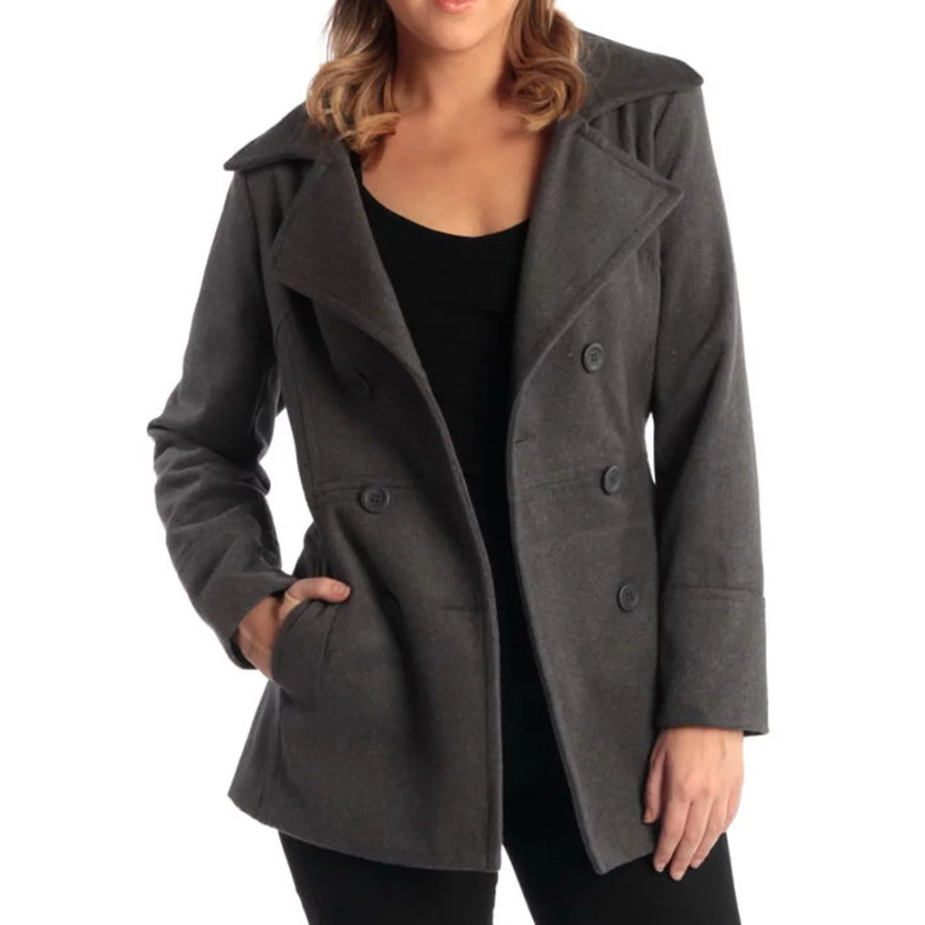 Alpine Swiss Emma Womens Peacoat Jacket Wool Blazer Double Breasted Overcoat New