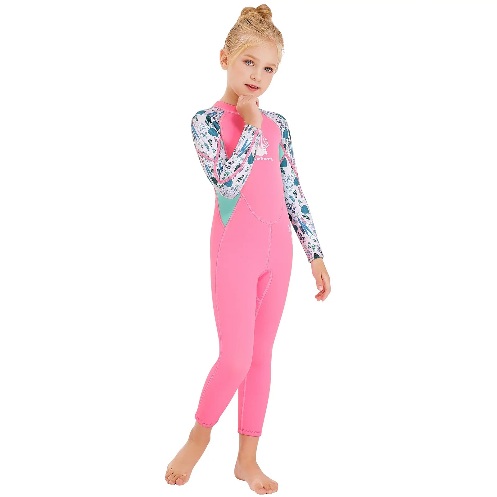 X- Wetsuit for Girls - Quick Dry One Piece Surf Suit - Long Sleeve Diving Swimsuit with Back Zipper