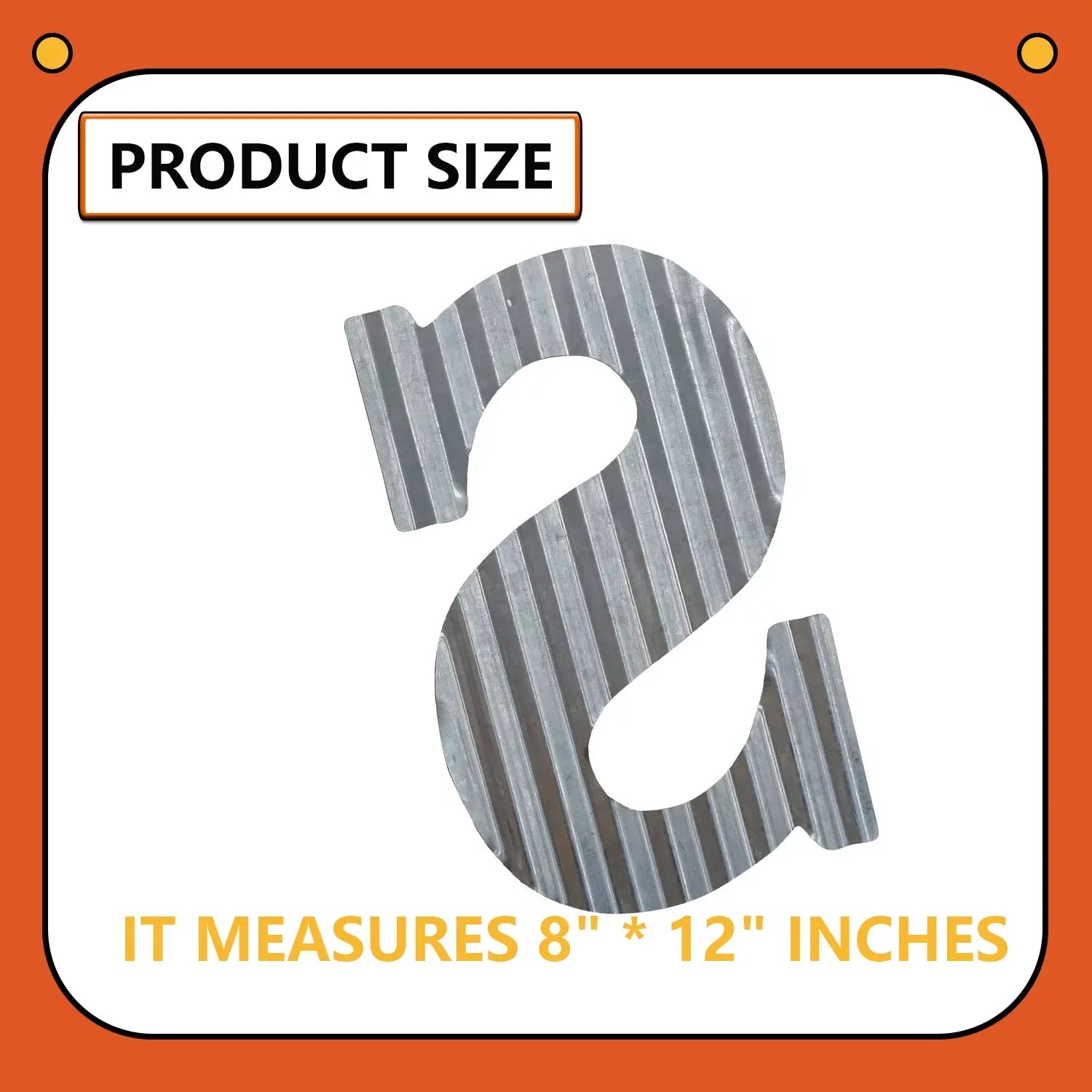 Galvanized Steel Numbers, Rustic Hanging Decor Symbols, Corrugated Metal Decoration, House Number (S)