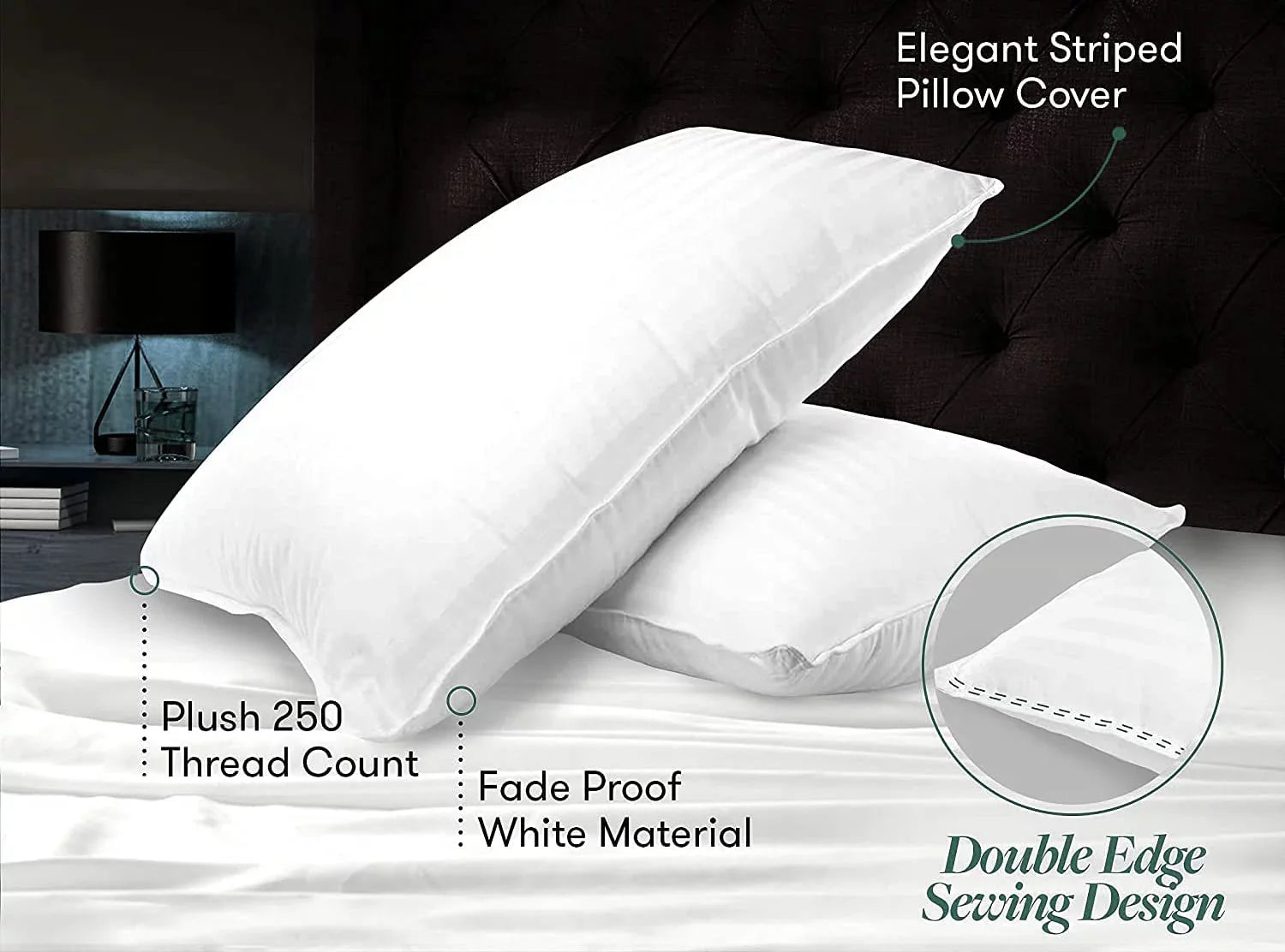 As Seen On  - Beck home Pillow 7 in 1 Bacteria Protection and Cooling Pillow (2 Set )