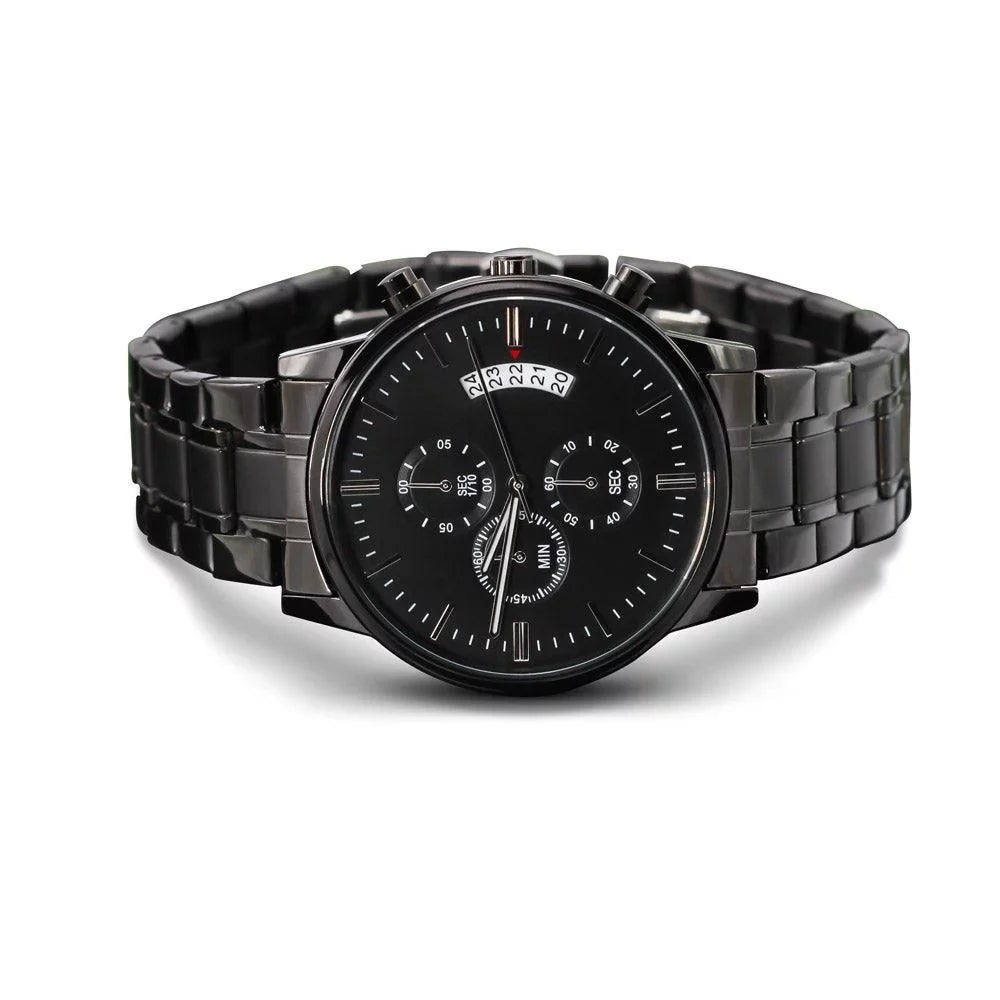 Custom Motorcyles 1995 Engraved Motorcycle Rider Men's Watch Multifunction Stainless Steel W Copper Dial