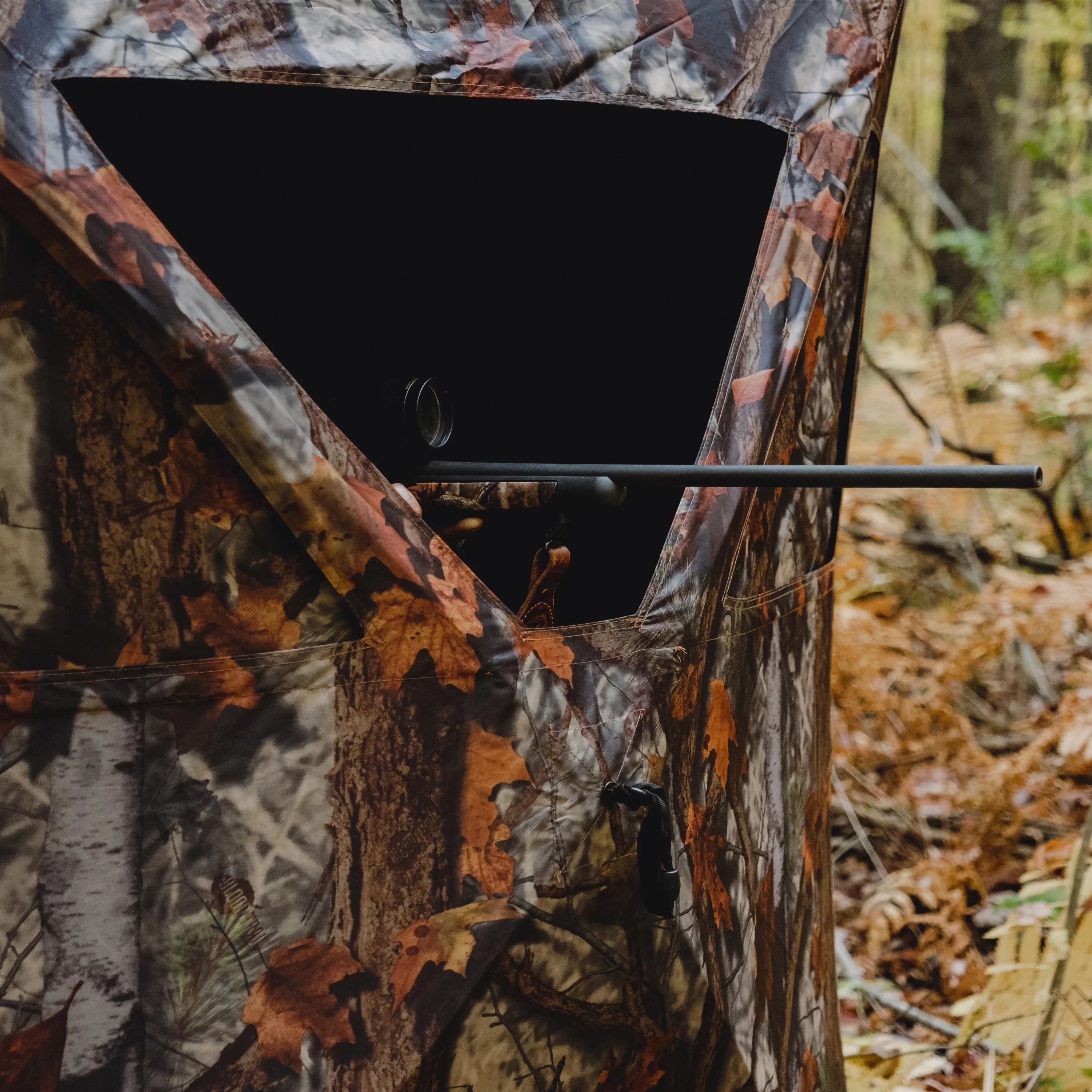 Barronett Blinds® Road Runner, Portable Hub Blind, 2-Person, Bloodtrail® Woodland, RR200BT