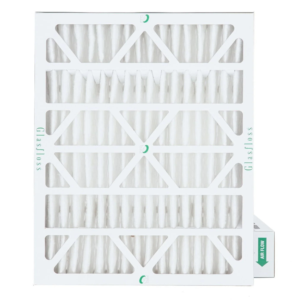 2 Pack of 20x25x4  10 Pleated 4" Inch Air Filters by Glasfloss. Actual Size: 19-1/2 x 24-1/2 x 3-3/4