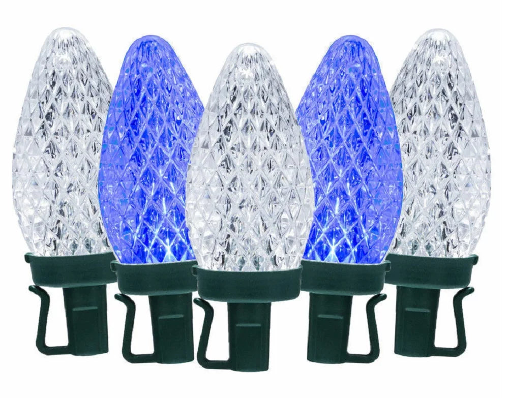 Color Choice 50  Dual Color C-9 Lights Multi Function 32.6 ft Blue/Cool White
