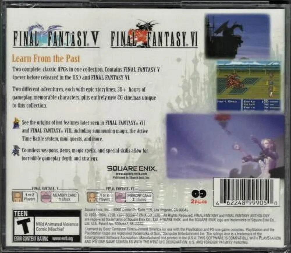 Final Fantasy Anthology (Greatest Hits)  (Brand New Factory Sealed  Version