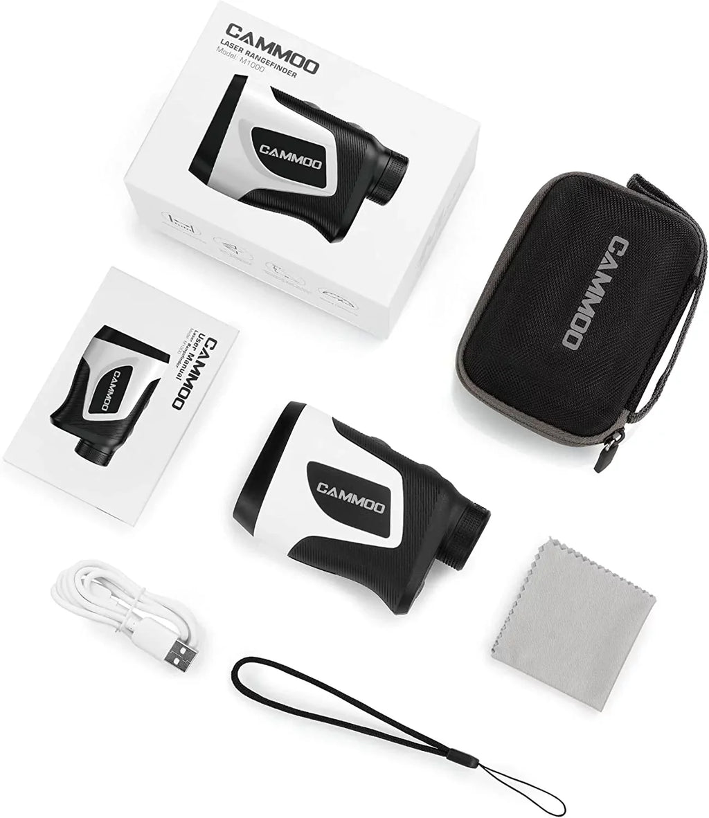 Ashfly Golf Rangefinder with Slope, 1100Y Range Finder Golfing with 5 Mode, 6X Magnification,  Charging, Clear & Accurate Measurement, Vibration Alert, for Golfing, Hunting, Measurement - M1000