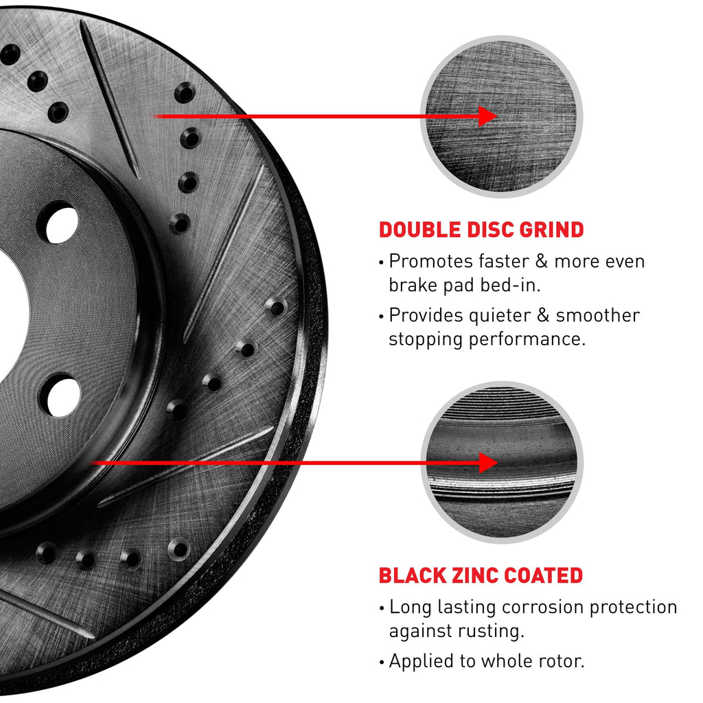 R1 Concepts Whpn2 20005 R1 Concepts Brake Rotor D/S Black Fits select: 2014-2017  F- S, 2018-2020  F-