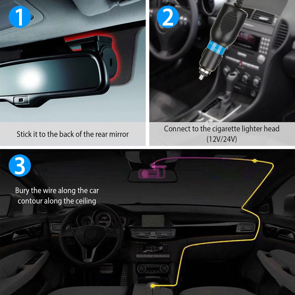 170° WiFi Dash Cam iMounTEK 1080P  Car  Camera Recorder with G-sensor App Wifi Looping Recording 11.2ft Cigarette Lighter Cable
