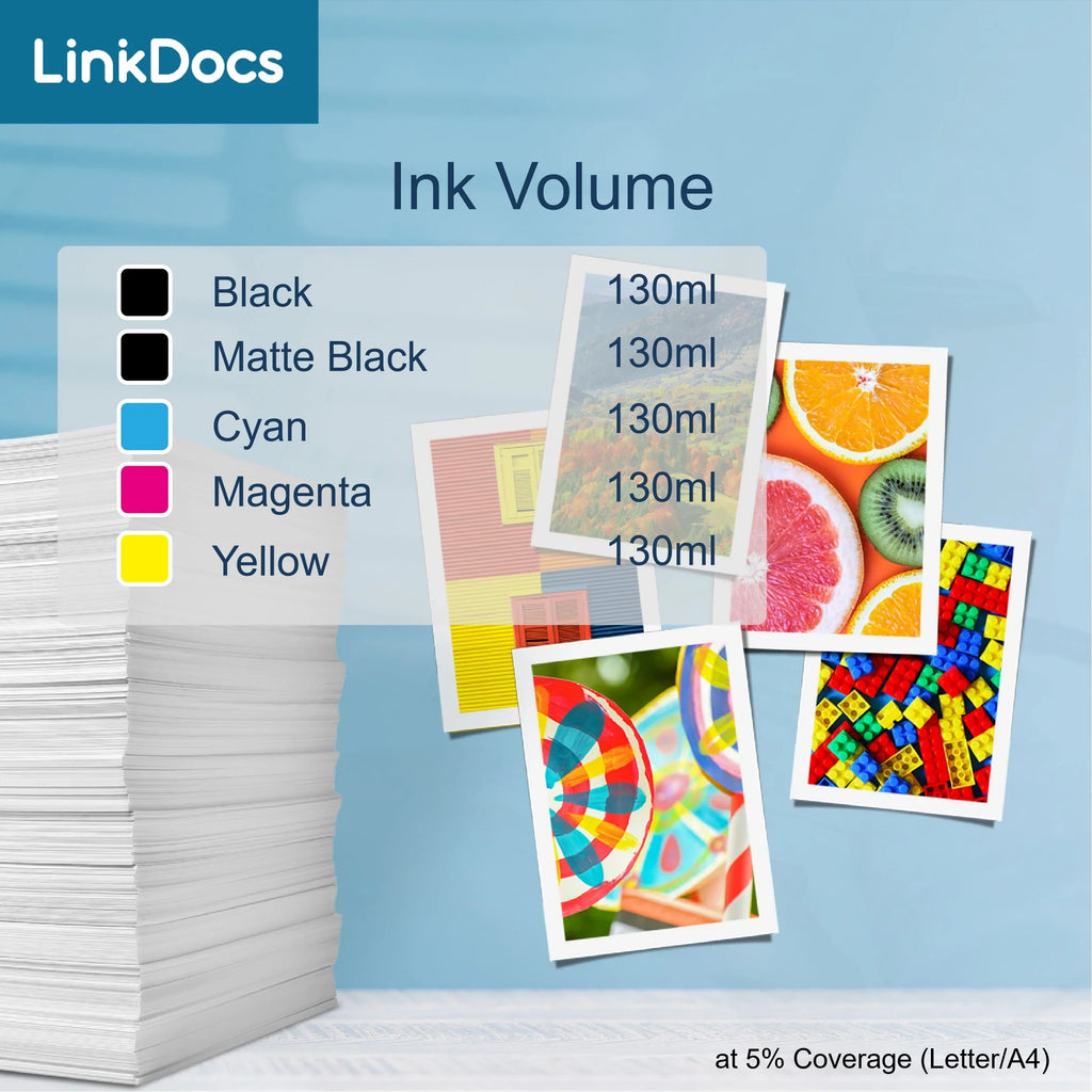 LinkDocs Compatible PFI120 -120 Matte Black Ink Cartridges Replacement for Canon PFI120 -120 -120MBK Work for Canon ImagePROGRAF  -200 -205 -300 -305 and -200 -300 Printer