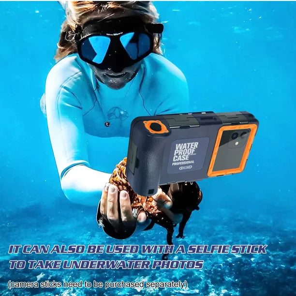 UrbanX Professional [15m/50ft] Swimming Diving Surfing Snorkeling Photo Video Waterproof Protective Case Underwater Housing for Lenovo A6600 And all Phones Up to 6.9 Inch  with Lanyard
