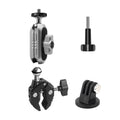 Aluminum Alloy Camera Mount Clamp - Bicycle Handlebar Adapter, 1.5kg Load Capacity, Dual Rotatable Ball Head, Adapter, Compatible with , , Hero 11/10/9/8/7, Insta360