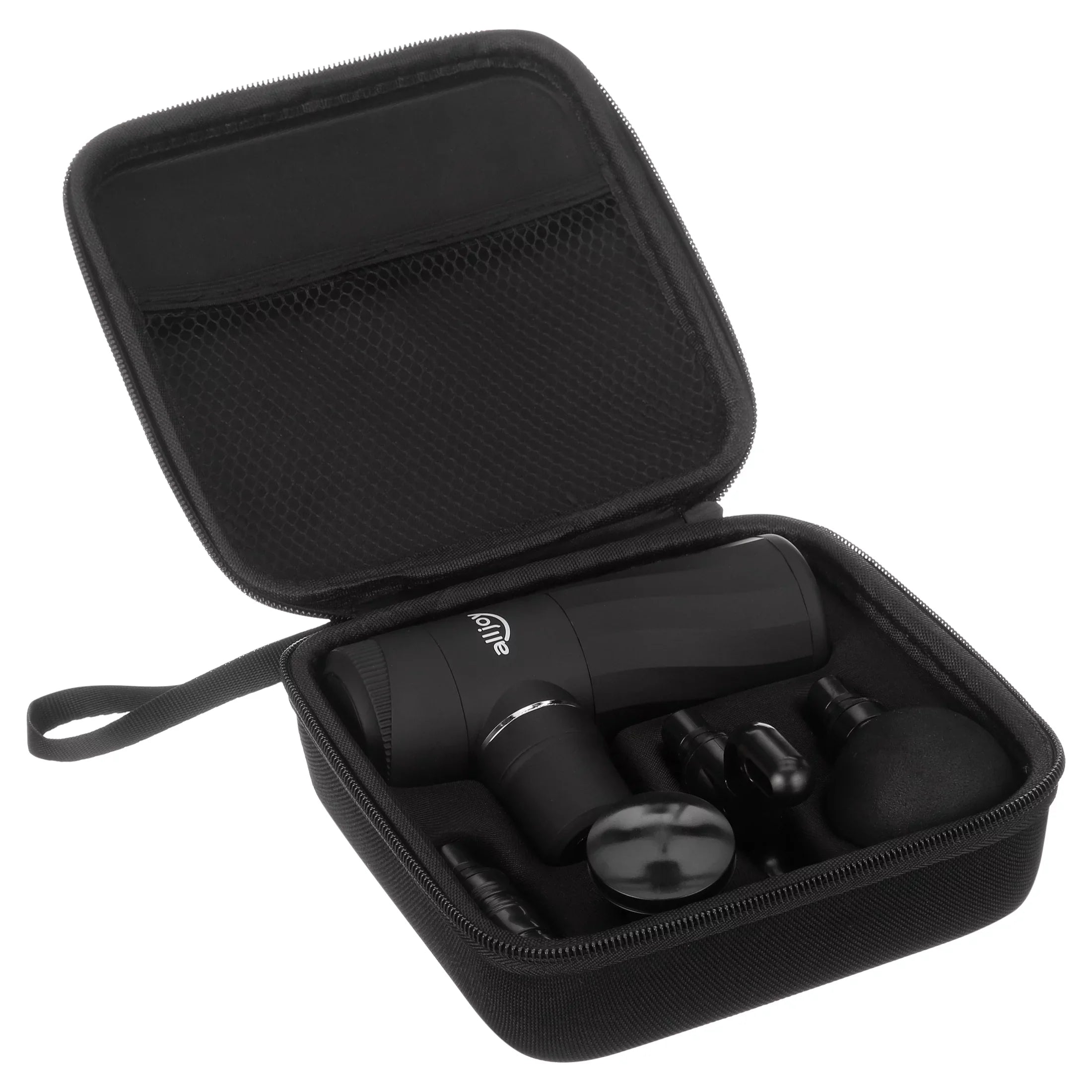 Mini Massage Gun Deep Tissue, Powerful Percussion Muscle Massager Gun with 4 Attachments, 4 Speed Settings, Compact Sports Handheld Massager for Muscles Neck Back Arms
