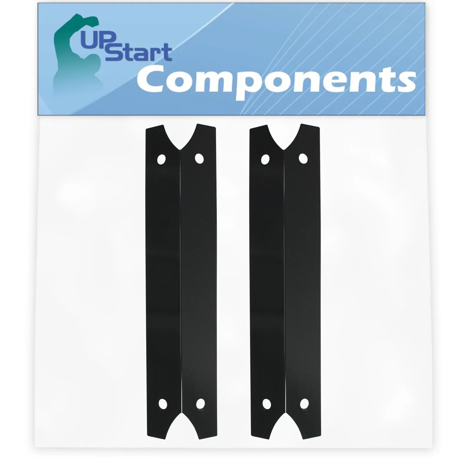 2-Pack  Grill Heat Shield Plate Tent Replacement Parts for Charmglow 810-6830-0 - Compatible Barbeque Porcelain Steel Flame Tamer, Flavorizer Bar, Vaporizer Bar, Burner Cover 17 3/4"