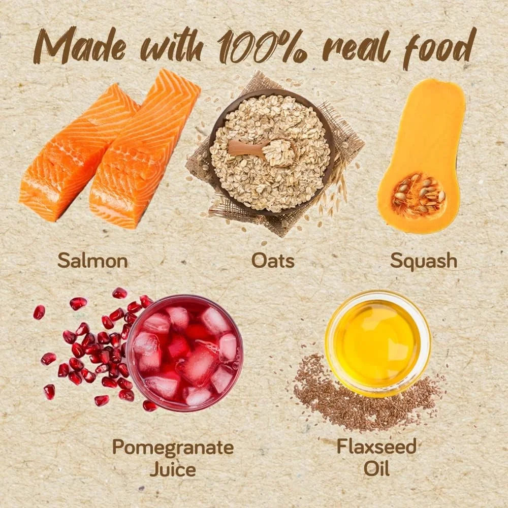 Real Food Blends - Salmon, Oats & Squash - Meals for Tube Fed People - 9.4 Oz Pouch (Pack of 12)
