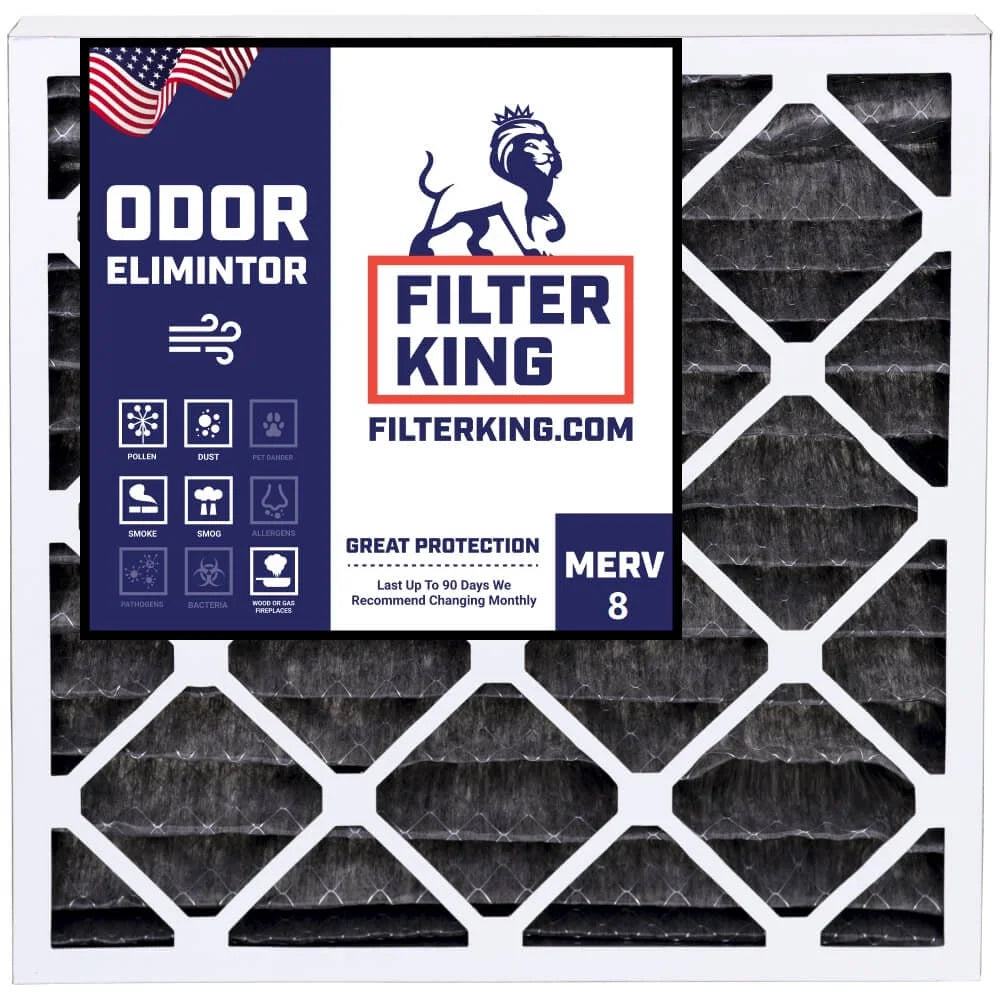 Filter King 18x24x1 Air Filter | 4- | Carbon  8  Pleated A/C Furnace Filters |    | Actual Size: 17.5 x 23.5 x .75"