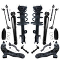 Detroit Axle - 16pc Suspension Kit for 3.5L 2006-2012 Toyota RAV4 2007 2008 2009 2010 2011, 2 Ready Struts, 2 Shocks, 2 Lower Control Arms & Ball Joints, 4 Tie Rods, 4 Sway Bar Links, 2 Boots