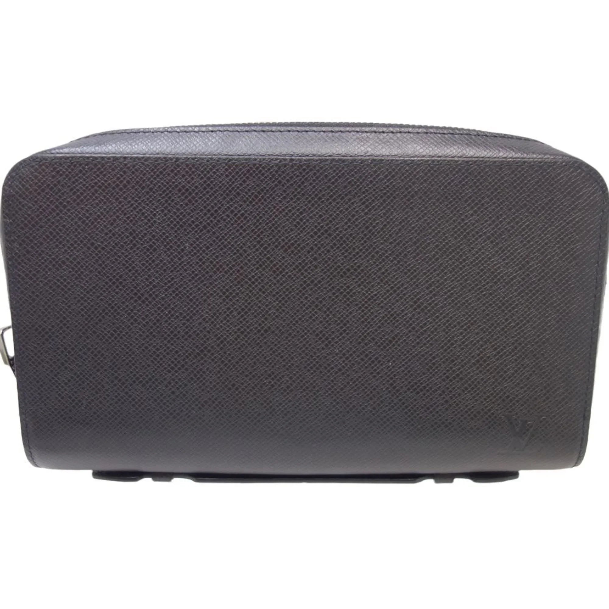 Pre-Owned Louis Vuitton Taiga   Zippy  M42097 Long Wallet Ardoise 083562 (Good)