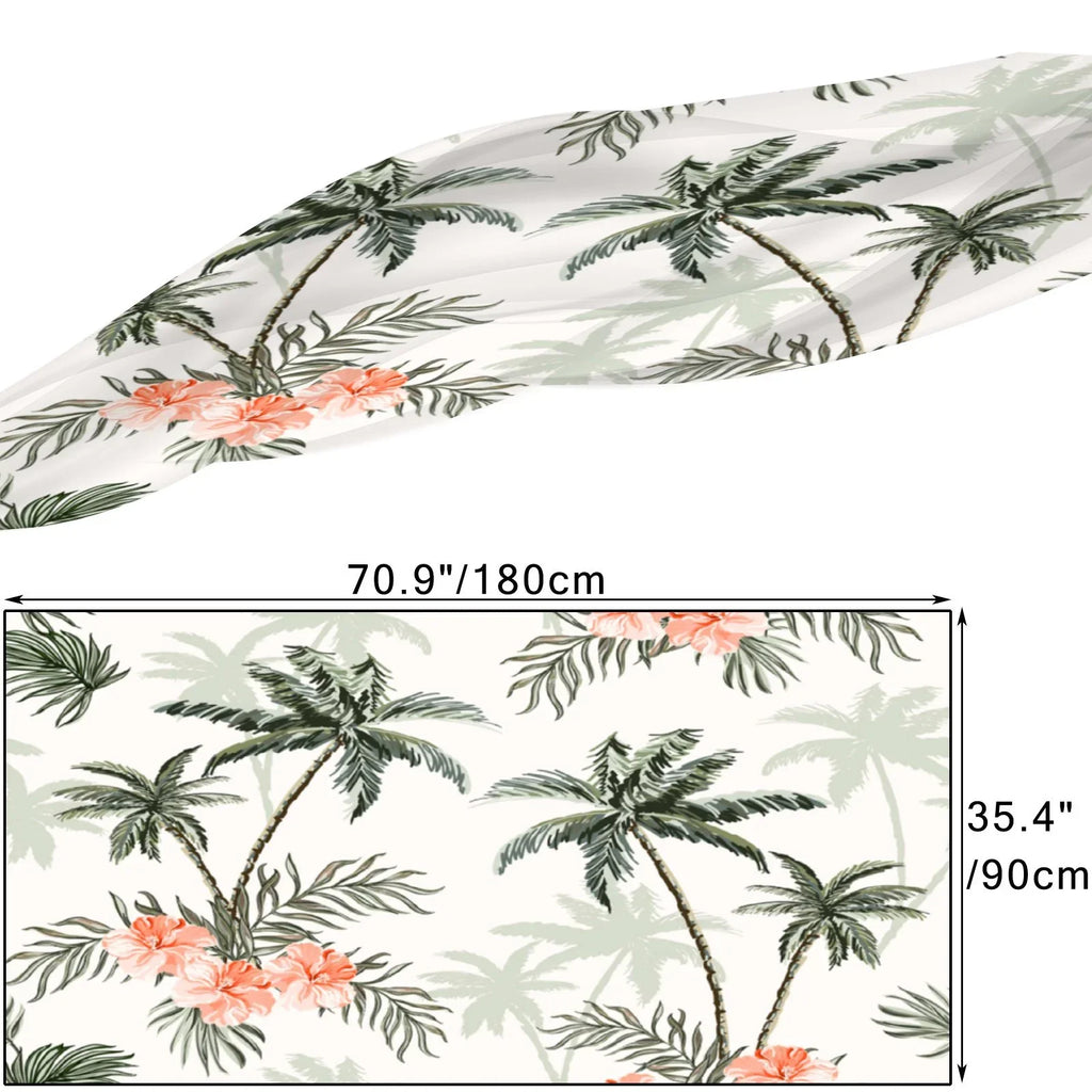 Palm Trees Silk Long Scarf for Women Large Oblong Sunscreen Shawls Wraps Neck Headscarf Hair Wraps Gift Packed