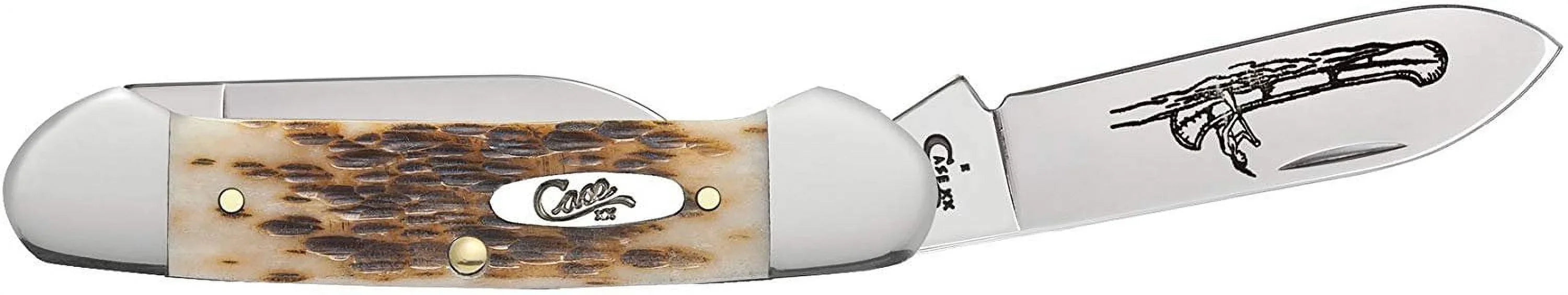 Case Amber Bone  Canoe Pocket Knife