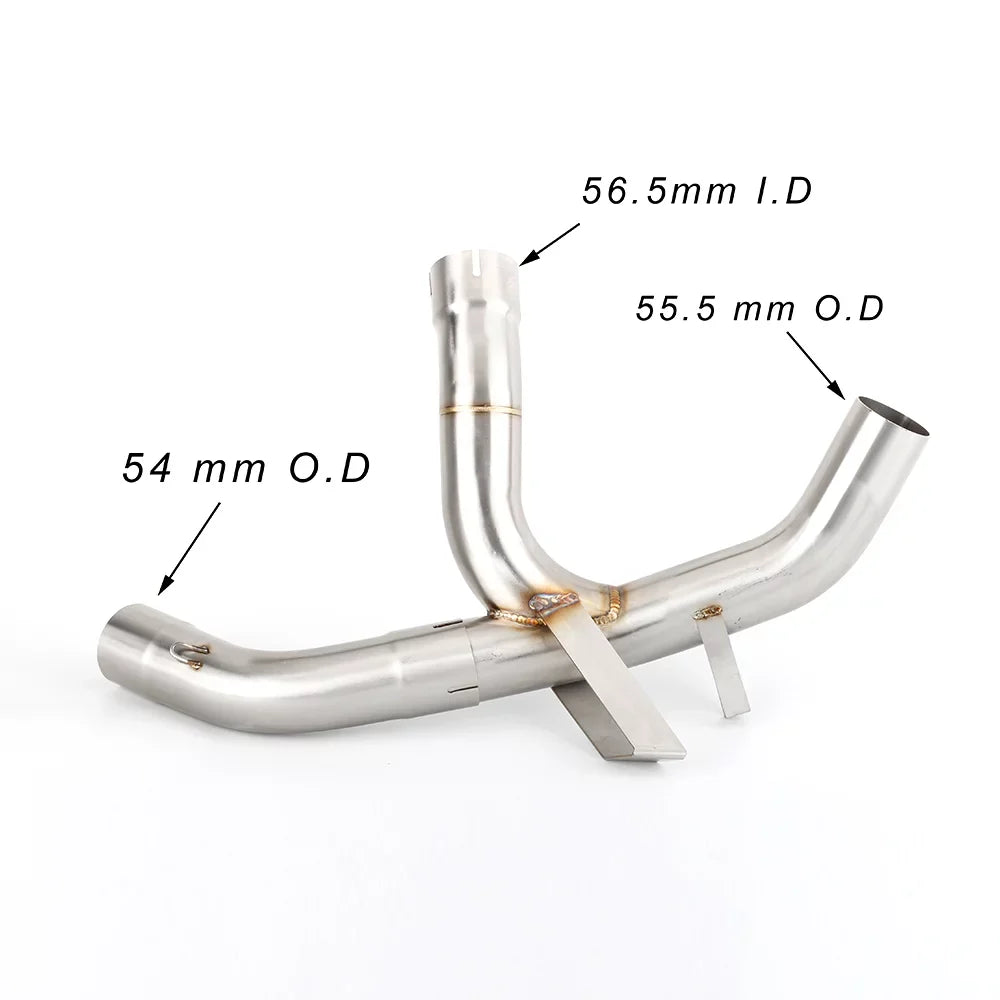 For Ducati Multistrada 1200 Enduro 2016 to 2019 MTS1200 Motorcycle Exhaust Slip On Mid Link Pipe
