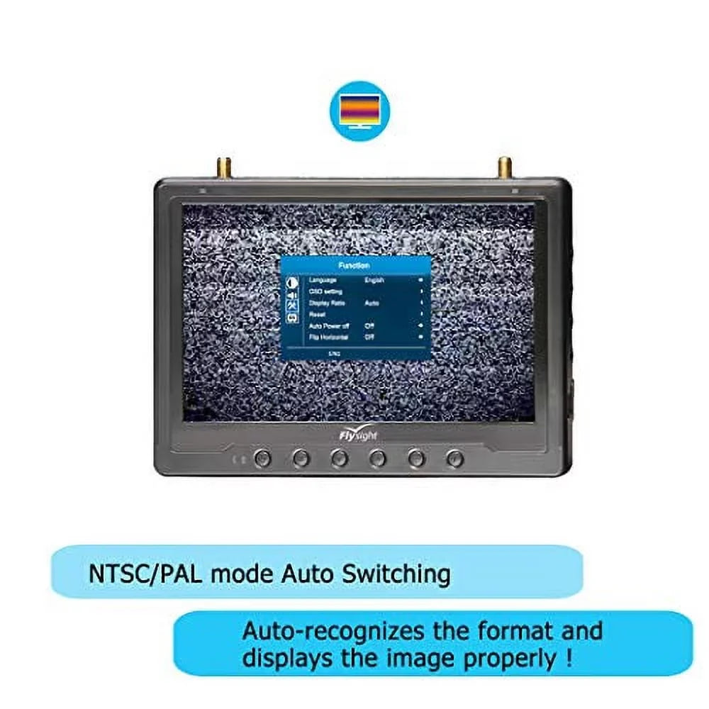 5.8Ghz  Monitor Flysight RC801  Diversity Monitor7 Inch  Ground Monitor with  and  Perfect  Performance Monitor for  Phantom Drone Inspire (RC801DSMA)