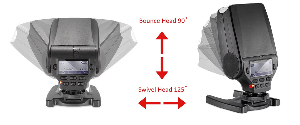 Sony Alpha A6000/A6300/A6500 Bounce, Swivel Head Compact Multi-Function Flash (Multi-Interface)