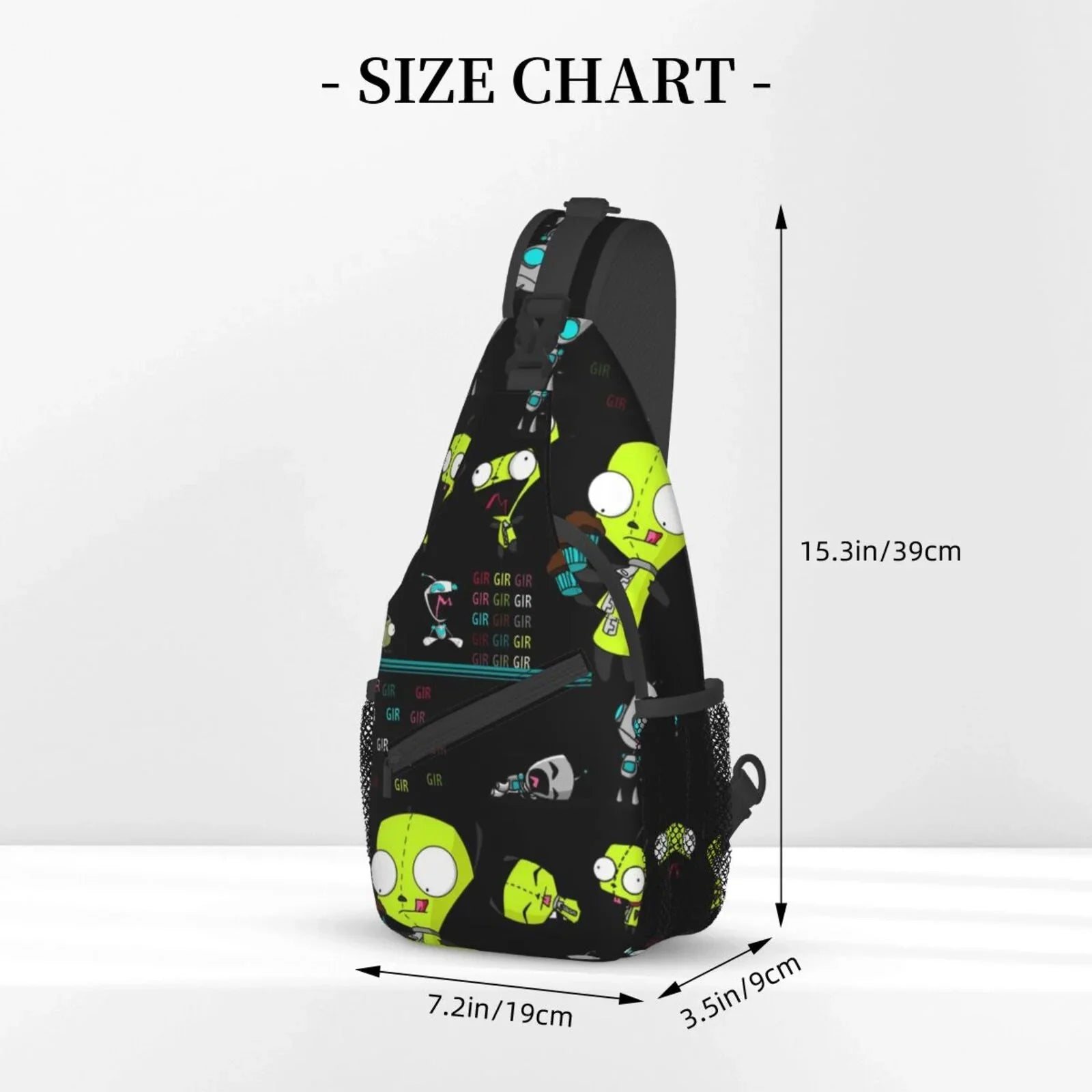 Invader Zim Show Planet Sling Bag Crossbody Backpack Chest Bags Diagonally Travel Daypack For Women Men Adults Teen