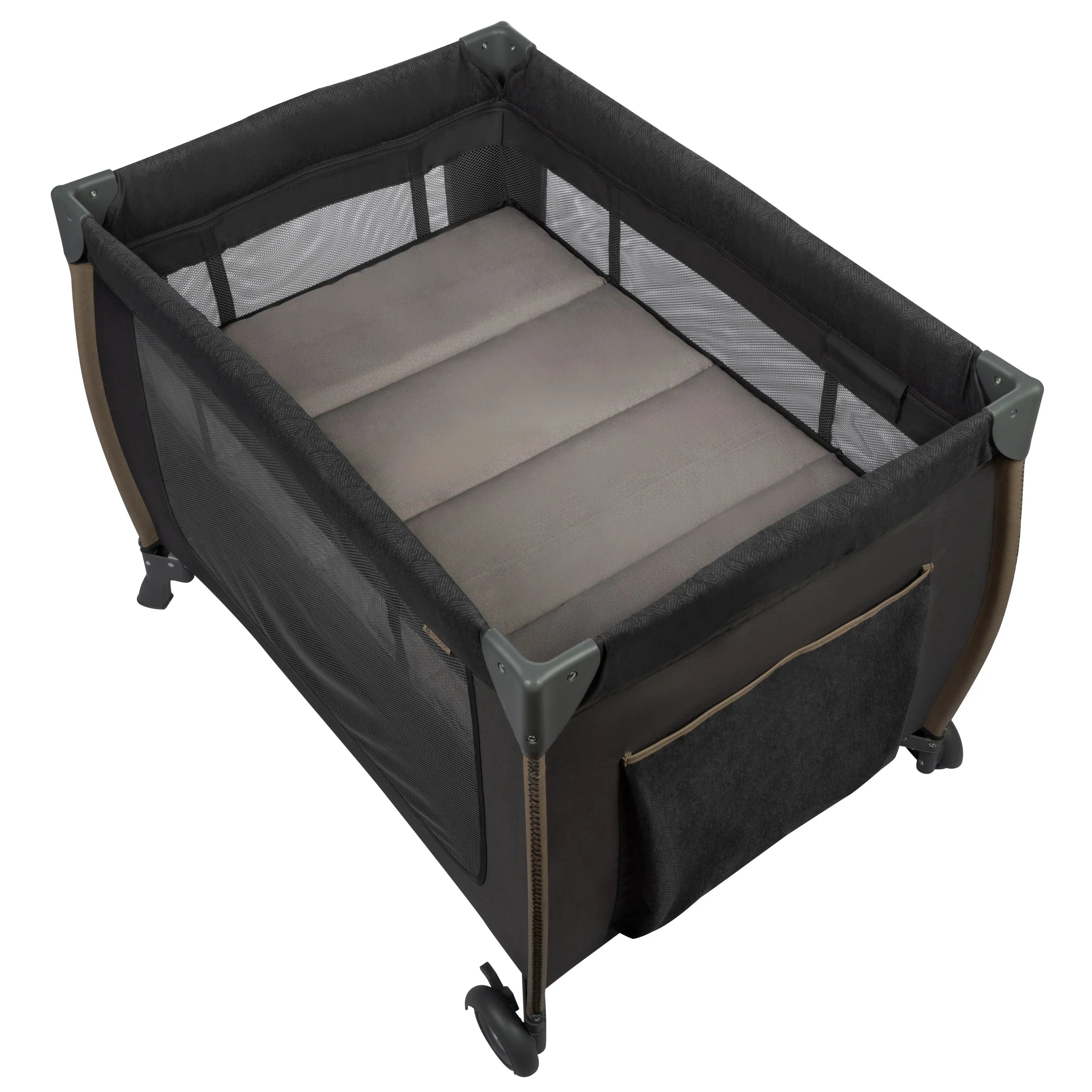 Monbebe Play Yard with Full Size Rocking Bassinet, Castle Point