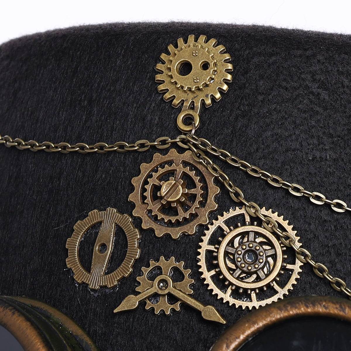 Unisex Steampunk Top Hats with Goggle Gothic Punk Hallo Hat