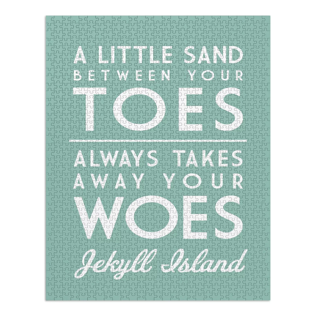 Jekyll Island, Georgia, A Little Sand Between Your Toes, Simply Said (1000 Piece Puzzle, Size 19x27, Challenging Jigsaw Puzzle for Adults and Family, Made in )
