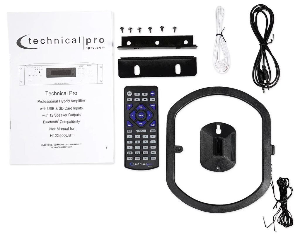 6000w 6-Zone, Home Theater Bluetooth Receiver+12) Black 6.5" Ceiling Speakers+