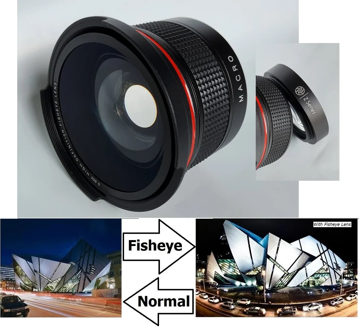 Ultra Super  Panoramic Fisheye Lens For Panasonic -VX981K -WXF991 HCVX981