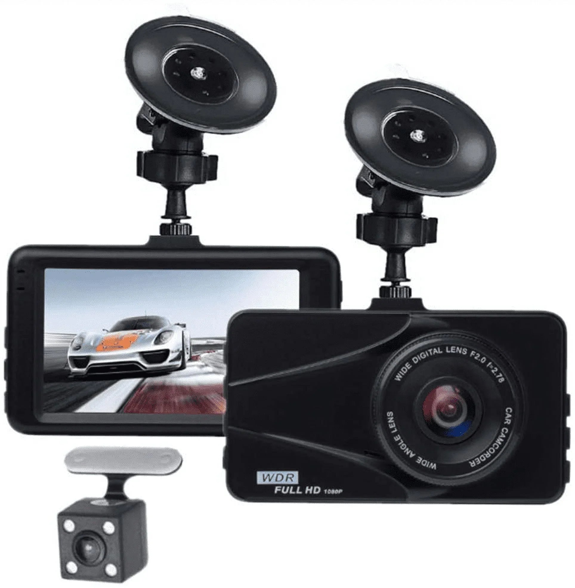 T670 Plus  Dash Cam For Mercury Dual Travel Recorder Full  3"  Screen 170° Wide Angle, , G-Sensor, Loop Recording Motion Detection Excellent Video Images