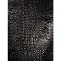 Vinyl Fabric Crocodile Fake Leather Upholstery 54" Wide Sold By The Yard ( Glossy Black)