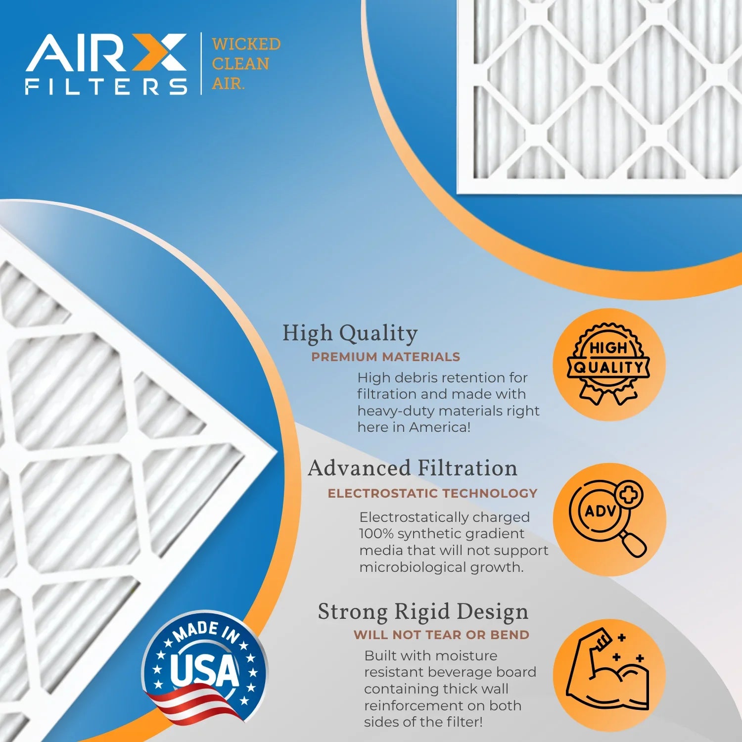 14x24x1 Air Filter  8 Comparable to  700 &  5 Electrostatic Pleated Air Conditioner Filter 6 Pack   Premium  Made 14x24x1 Furnace Filters by     .