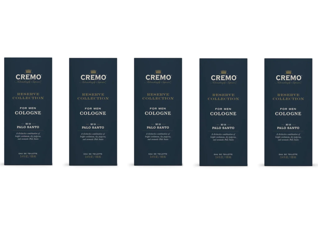 Cremo Reserve Collection For Men Cologne No. 18 Palo Santo, 3.4 Fl. Oz. - Pack of 5