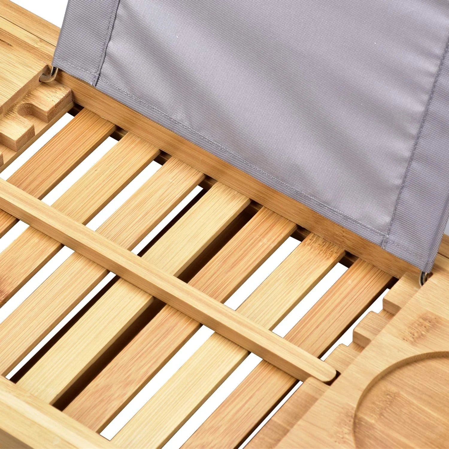 Luxury Bathtub Caddy Tray，Bamboo Bathtub Tray Caddy - Wood Bath Tray Expandable，Can be Placed Book and Tablet Smartphone & Wine Ho